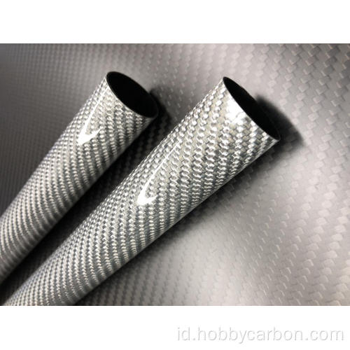 3K menenun tabung tiang serat karbon matte glossy